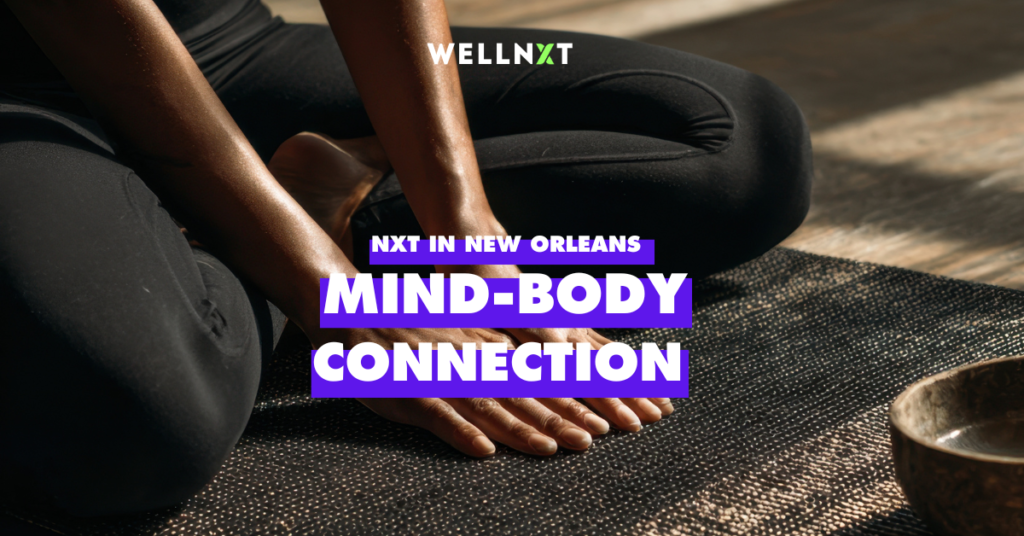 A person rolling up a yoga mat